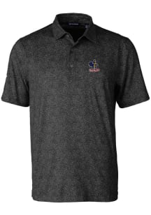 Cutter and Buck Delaware Fightin' Blue Hens Mens Black Pike Constellation Short Sleeve Polo
