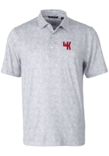 Cutter and Buck Western Kentucky Hilltoppers Mens Grey Pike Constellation Short Sleeve Polo