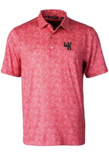 Cutter and Buck Western Kentucky Hilltoppers Mens Red Pike Constellation Short Sleeve Polo