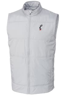Cutter and Buck Cincinnati Bearcats Big and Tall White Stealth Hybrid Quilted Windbreaker Vest Men..