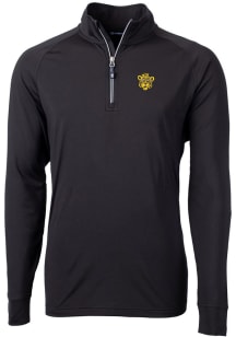 Cutter and Buck Missouri Tigers Mens Black Vault Adapt Eco Knit Long Sleeve 1/4 Zip Pullover