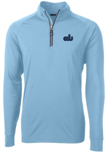 Cutter and Buck Old Dominion Monarchs Mens Blue Adapt Eco Knit Long Sleeve 1/4 Zip Pullover