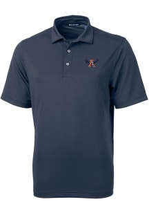 Cutter and Buck Auburn Tigers Mens Navy Blue Virtue Eco Pique Short Sleeve Polo