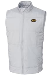 Cutter and Buck Grambling State Tigers Mens White Stealth Hybrid Quilted Windbreaker Vest Big and Tall Light Weight Jacket