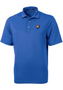 Cutter and Buck Illinois Fighting Illini Mens Blue Virtue Eco Pique Short Sleeve Polo