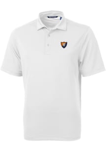 Mens Illinois Fighting Illini White Cutter and Buck Vault Virtue Eco Pique Short Sleeve Polo Shi..