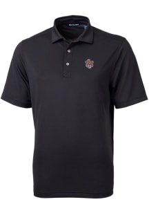 Cutter and Buck LSU Tigers Mens Black Virtue Eco Pique Short Sleeve Polo