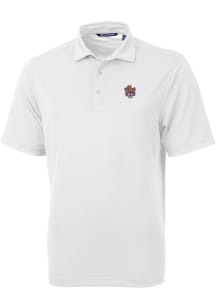 Cutter and Buck LSU Tigers Mens White Virtue Eco Pique Short Sleeve Polo