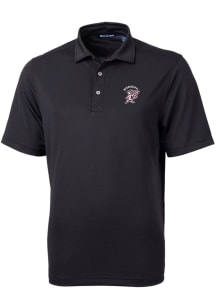 Cutter and Buck Mississippi State Bulldogs Mens Black Vault Virtue Eco Pique Short Sleeve Polo