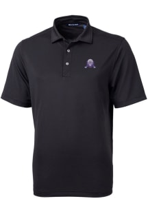 Cutter and Buck Northwestern Wildcats Mens Black Vault Virtue Eco Pique Short Sleeve Polo