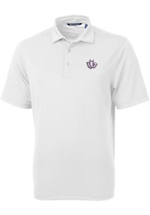 Cutter and Buck TCU Horned Frogs Mens White Vault Virtue Eco Pique Short Sleeve Polo