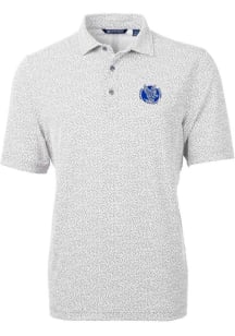Cutter and Buck Air Force Falcons Mens Grey Virtue Eco Pique Botanical Short Sleeve Polo