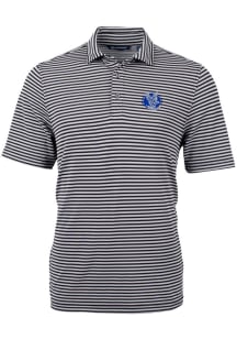 Cutter and Buck Air Force Falcons Mens Black Virtue Eco Pique Stripe Short Sleeve Polo