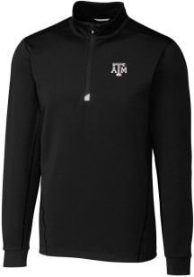 Cutter and Buck Texas A&amp;M Aggies Mens Black Traverse Stretch Big and Tall 1/4 Zip Pullover