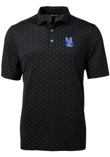 Cutter and Buck Air Force Falcons Mens Black Virtue Eco Pique Tile Short Sleeve Polo