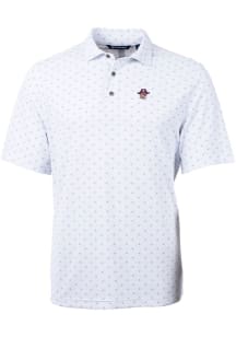 Cutter and Buck East Carolina Pirates Mens White Vault Virtue Eco Pique Tile Short Sleeve Polo