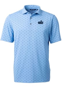 Cutter and Buck Old Dominion Monarchs Mens Blue Virtue Eco Pique Tile Short Sleeve Polo