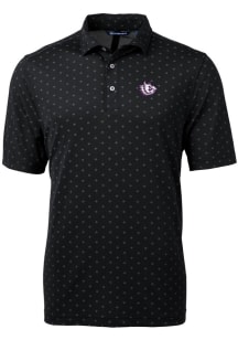 Cutter and Buck TCU Horned Frogs Mens Black Vault Virtue Eco Pique Tile Short Sleeve Polo