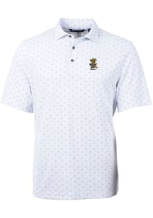 Cutter and Buck Wichita State Shockers Mens White Vault Virtue Eco Pique Tile Short Sleeve Polo