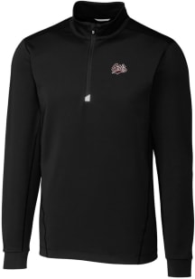 Cutter and Buck Montana Grizzlies Mens Black Traverse Stretch Big and Tall 1/4 Zip Pullover