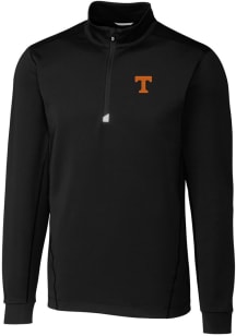 Cutter and Buck Tennessee Volunteers Mens Black Traverse Stretch Big and Tall 1/4 Zip Pullover