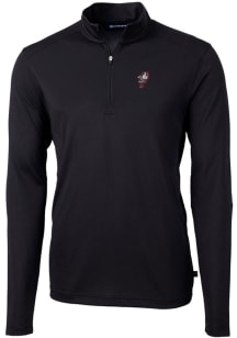 Cutter and Buck Ohio State Buckeyes Mens Black Virtue Eco Pique Long Sleeve 1/4 Zip Pullover