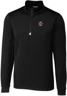 Cutter and Buck Boston College Eagles Mens Black Traverse Stretch Big and Tall 1/4 Zip Pullover