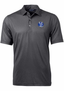 Cutter and Buck Air Force Falcons Mens Black Pike Banner Print Short Sleeve Polo