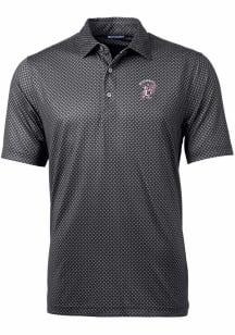 Cutter and Buck Mississippi State Bulldogs Mens Black Pike Banner Print Short Sleeve Polo