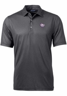 Cutter and Buck TCU Horned Frogs Mens Black Pike Banner Print Short Sleeve Polo