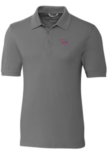 Cutter and Buck Clemson Tigers Mens Grey Advantage Short Sleeve Polo