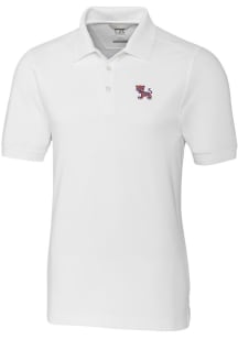 Cutter and Buck Clemson Tigers Mens White Advantage Short Sleeve Polo