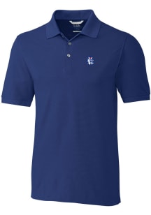 Cutter and Buck Fresno State Bulldogs Mens Blue Advantage Short Sleeve Polo