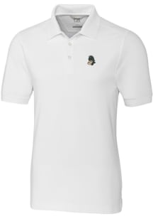 Cutter and Buck Michigan State Spartans Mens White Advantage Short Sleeve Polo