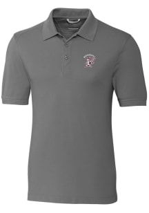 Cutter and Buck Mississippi State Bulldogs Mens Grey Advantage Short Sleeve Polo