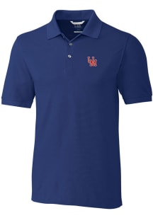 Cutter and Buck Ole Miss Rebels Mens Blue Advantage Short Sleeve Polo