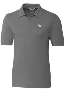Cutter and Buck TCU Horned Frogs Mens Grey Advantage Short Sleeve Polo