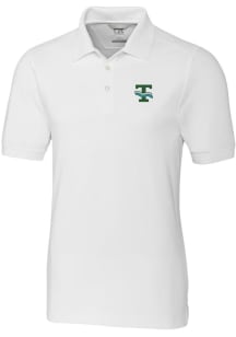 Cutter and Buck Tulane Green Wave Mens White Advantage Short Sleeve Polo