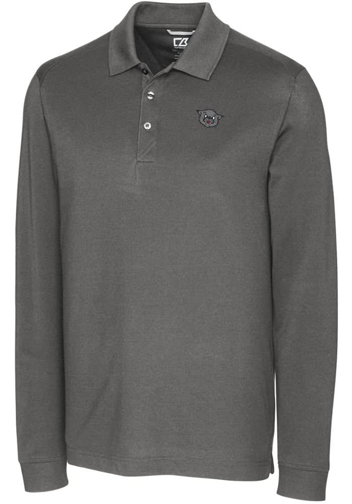 Cutter and Buck Cincinnati Bearcats Mens Grey Vault Advantage Long Sleeve Polo Shirt