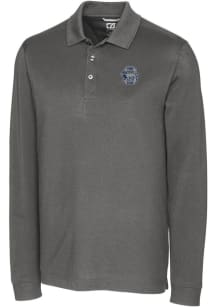 Cutter and Buck Penn State Nittany Lions Mens Grey Advantage Pique Long Sleeve Polo Shirt