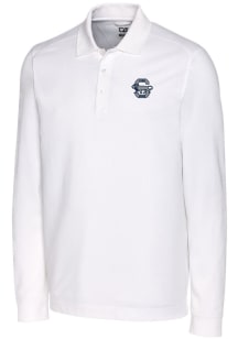 Mens Penn State Nittany Lions White Cutter and Buck Vault Advantage Long Sleeve Polo Shirt
