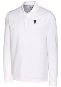 Cutter and Buck Villanova Wildcats Mens White Vault Advantage Long Sleeve Polo Shirt