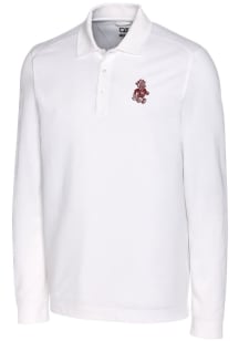 Cutter and Buck Washington State Cougars Mens White Vault Advantage Long Sleeve Polo Shirt