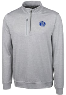 Cutter and Buck Air Force Falcons Mens Grey Stealth Heathered Long Sleeve 1/4 Zip Pullover