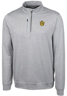 Cutter and Buck Missouri Tigers Mens Grey Stealth Heathered Long Sleeve 1/4 Zip Pullover
