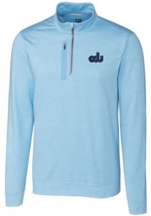 Cutter and Buck Old Dominion Monarchs Mens Blue Stealth Heathered Long Sleeve 1/4 Zip Pullover