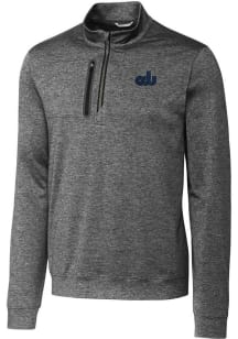 Cutter and Buck Old Dominion Monarchs Mens Grey Stealth Heathered Long Sleeve 1/4 Zip Pullover