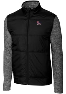 Cutter and Buck Clemson Tigers Mens Black Stealth Hybrid Quilted Medium Weight Jacket