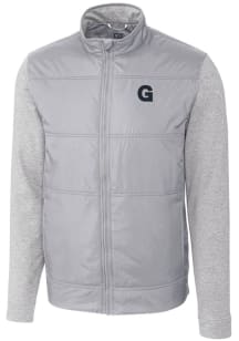 Cutter and Buck Gonzaga Bulldogs Mens Grey Stealth Hybrid Quilted Medium Weight Jacket