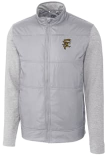Cutter and Buck Grambling State Tigers Mens Grey Stealth Hybrid Quilted Medium Weight Jacket